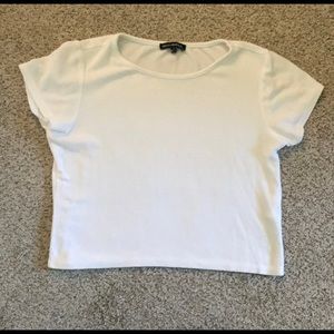white ribbed crop top :)